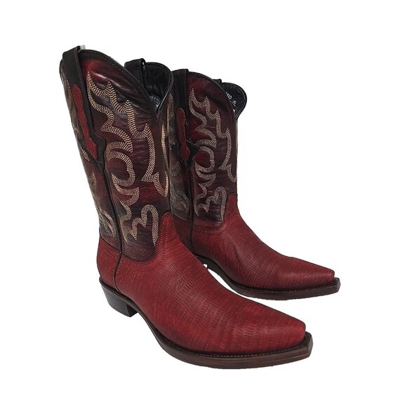 dingo Other - Dingo Men's DI 107 The Duke Snip Leather Pull On Western Boot Cherry Size 9D